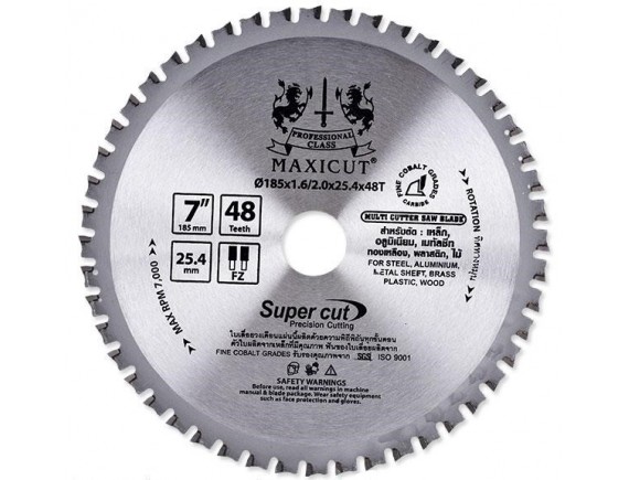 ใบเลื่อยวงเดือน 7"x48T Multi Cutter MAXICUT Super Cut